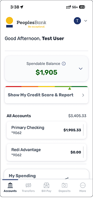Mobile app home screen preview
