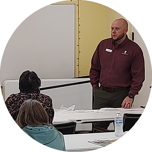 Will Daughtrey teaching at West Hickory Senior Center